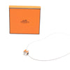 Secondhand Hermès Palladium Plated Lacquered Cage D H Pendant Necklace