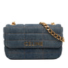 Secondhand Celine Matelasse Denim Monochrome Chain Shoulder Bag