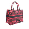 Dior Mizza Medium Embroidered Canvas Leopard Book Tote Secondhand