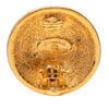 Chanel Gold Plated CC Quilted Round Clip On Earrings Secondhand
