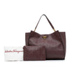 Ferragamo Gancini Embossed Trifolio Tote Bag Secondhand