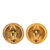 Chanel CC Gold Plated Round Clip On Earrings Secondhand