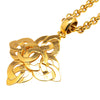 Chanel Gold Plated CC Clover Pendant Necklace Secondhand