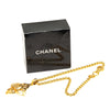 Chanel Gold Plated CC Clover Pendant Necklace Secondhand