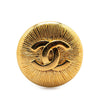Chanel Gold Plated CC Round Brooch Secondhand