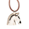Hermès Palladium Plated Horse Head Pendant Necklace Secondhand