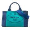 Prada Small Bicolor Canvas Canapa Logo Satchel Secondhand