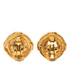 Chanel Gold Plated CC Round Clip On Earrings Secondhand