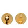 Secondhand Chanel Gold Plated CC Resin Round Clip On Earrings