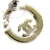 Secondhand Chanel CC Gold Plated Strass Round Bullet Back Earrings