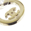 Secondhand Chanel CC Gold Plated Strass Round Bullet Back Earrings