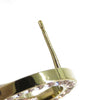 Secondhand Chanel CC Gold Plated Strass Round Bullet Back Earrings