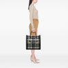 Saint Laurent Plaid Wool Rive Gauche North South Tote Secondhand