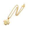 Chanel Gold Plated CC Clover Pendant Necklace Secondhand