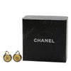 Chanel CC Silver and Gold Plated Round Clip On Earrings Secondhand
