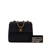 Secondhand Chanel Mini Square Diagonal Quilted Satin Single Flap