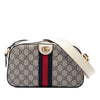 Gucci Small GG Supreme Textured Calfskin Web Ophidia Camera Bag Secondhand