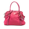Prada Saffiano Trimmed Tessuto Dome Satchel Secondhand
