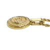 Dior Gold Plated Strass CD Logo Pendant Necklace Secondhand