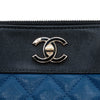Chanel Medium Bicolor Quilted Sheepskin Mademoiselle O Case Clutch Secondhand
