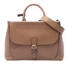 Burberry Large Bonded Leather Saddle Handle Bag Secondhand
