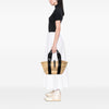 Chloé Medium Raffia and Smooth Calfskin Sense Basket Tote Secondhand