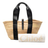 Chloé Medium Raffia and Smooth Calfskin Sense Basket Tote Secondhand