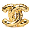 Chanel Gold Plated CC Quilted Brooch Secondhand