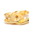 Chanel Gold Plated CC Quilted Brooch Secondhand