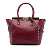Valentino Medium Leather Rockstud Double Handle Tote Secondhand