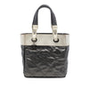 Chanel Small Bicolor Quilted Coated Canvas Paris Biarritz Tote Secondhand