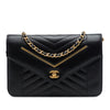 Chanel Reversed Chevron Lambskin Wallet on Chain Secondhand