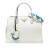 Prada City Calf Trimmed Saffiano Greche Paradigme Bag Secondhand