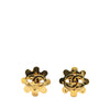 Chanel Gold Plated CC Flower Clip On Earrings Secondhand
