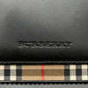Burberry House Check Trimmed Leather Shoulder Bag Secondhand