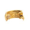 Chanel Gold Plated Quilted Hoop Drop Clip on Earrings Secondhand