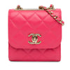 Chanel Mini Lambskin Trendy CC Clutch With Chain Secondhand
