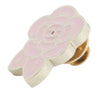 Chanel Gold Plated Enamel CC Camelia Brooch Secondhand