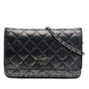 Chanel CC Quilted Metallic Fabric Wallet On Chain Secondhand