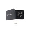 Chanel CC Brass Strass Teardrop Drop Push Back Earrings Secondhand