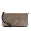 Gucci Metallic Calfskin Soho Wristlet Pouch Secondhand