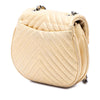 Chanel CC Chevron Metallic Aged Calfskin Bubble Flap Secondhand
