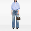 Fendi Zucca Canvas Double Flap Shoulder Bag Secondhand