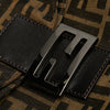 Fendi Zucca Canvas Double Flap Shoulder Bag Secondhand