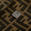 Fendi Zucca Canvas Double Flap Shoulder Bag Secondhand