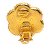 Chanel CC Gold Plated Flower Clip On Earrings Secondhand