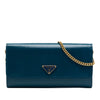 Prada Saffiano Lux Wallet On Chain Secondhand