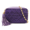 Chanel CC Quilted Velour Tassel Camera Bag Secondhand