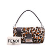 Fendi Leopard Print Calf Hair Baguette Satchel Secondhand