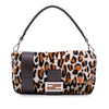Fendi Leopard Print Calf Hair Baguette Satchel Secondhand